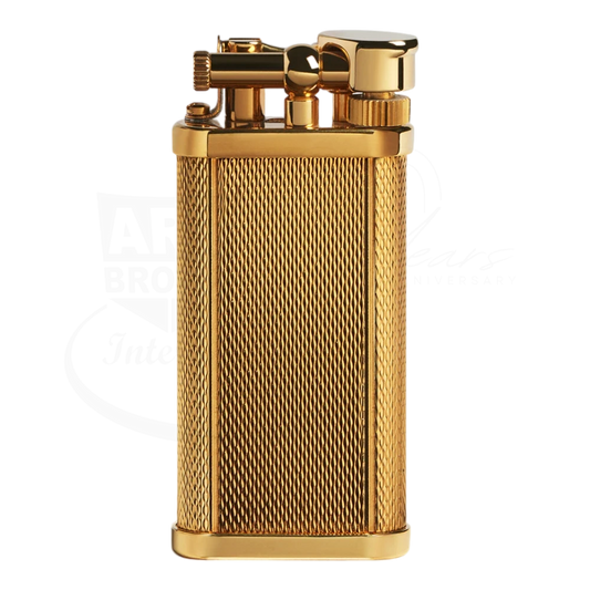 Dunhill Unique Gold Barley Grain Lighter gallery 2, gold PVD plated brass, textured barley grain pattern, 1000x1000 square