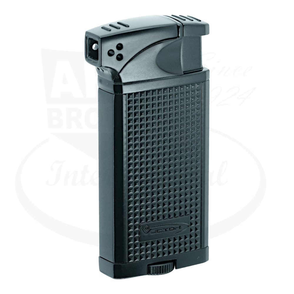 Vector dual ignition torch flame lighter and soft flame lighter in matte black