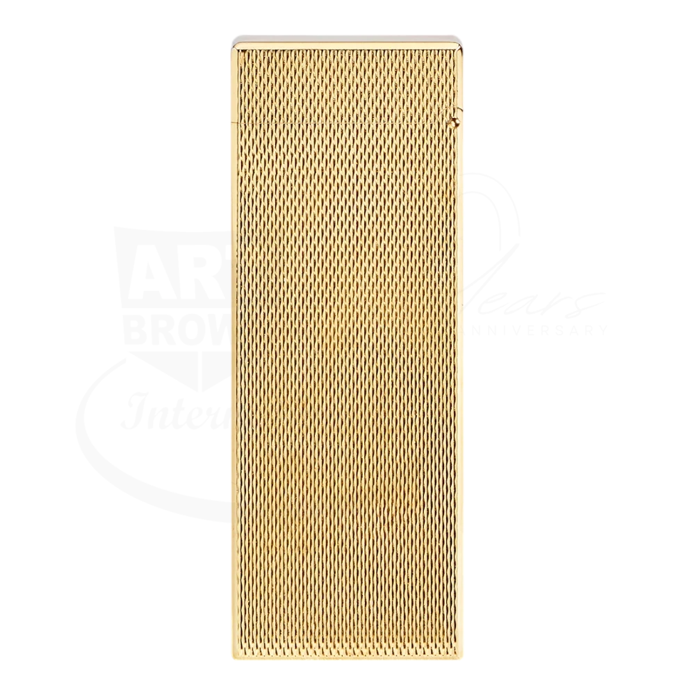 Dunhill Rollagas Gold Barley Grain Lighter gold-plated brass with textured barley grain finish gallery position 3 square view
