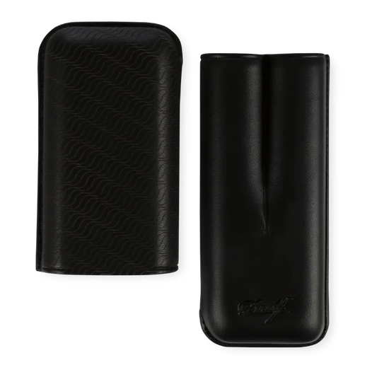 Davidoff R-2 Leather 2 Cigar Case Black Enjoyment