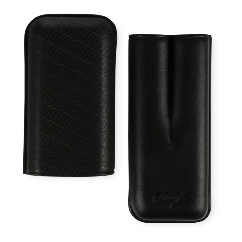 Davidoff R-2 Leather 2 Cigar Case Black Enjoyment