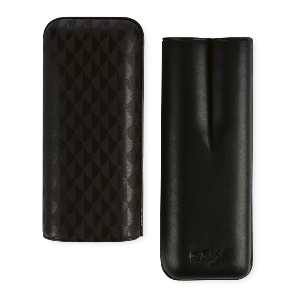 Davidoff XL-2 2 Cigar Leather Case Black Curing