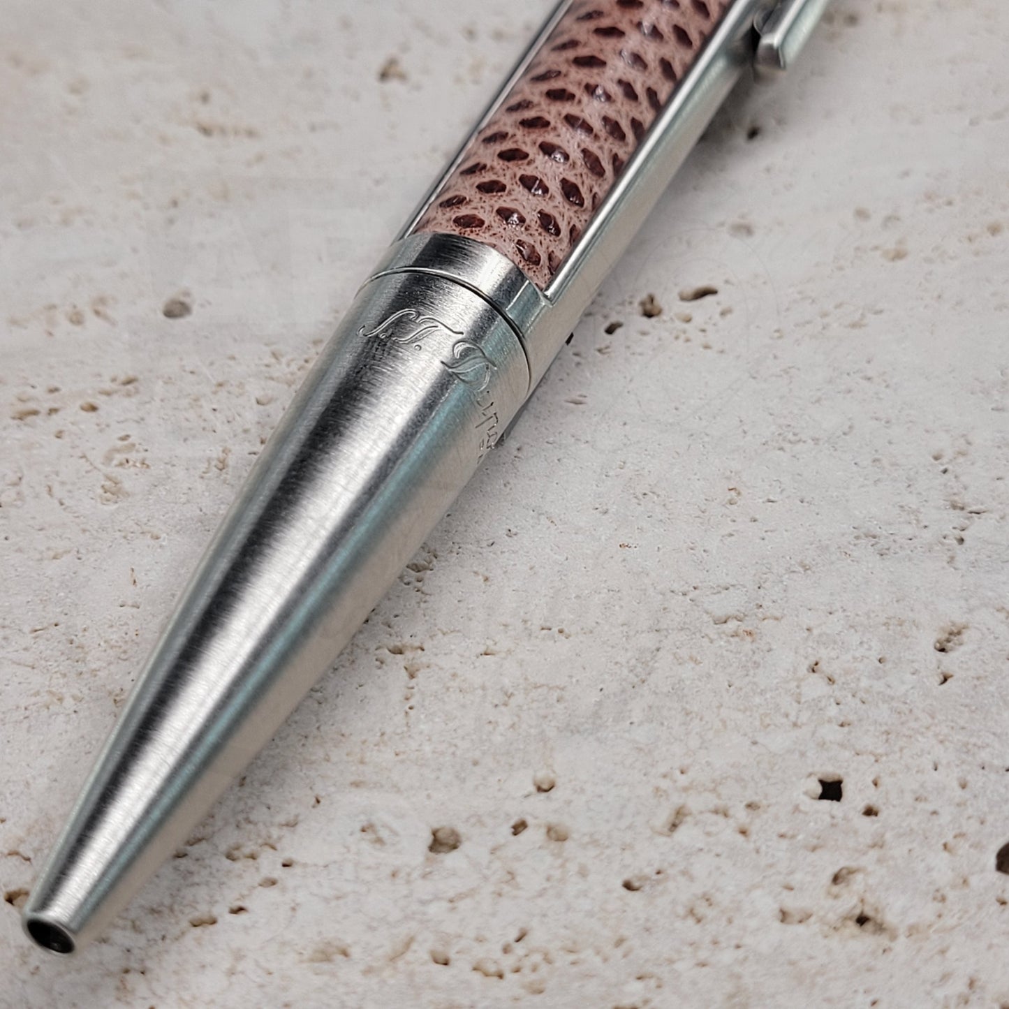 S.T. Dupont Defi Custom Ballpoint Pen Red Reptile Exotic Leather