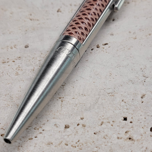 S.T. Dupont Defi Custom Ballpoint Pen Red Reptile Exotic Leather