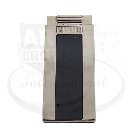 Refurbished S.T. Dupont D-Light Icon Black Lacquer and Palladium Lighter, 021002