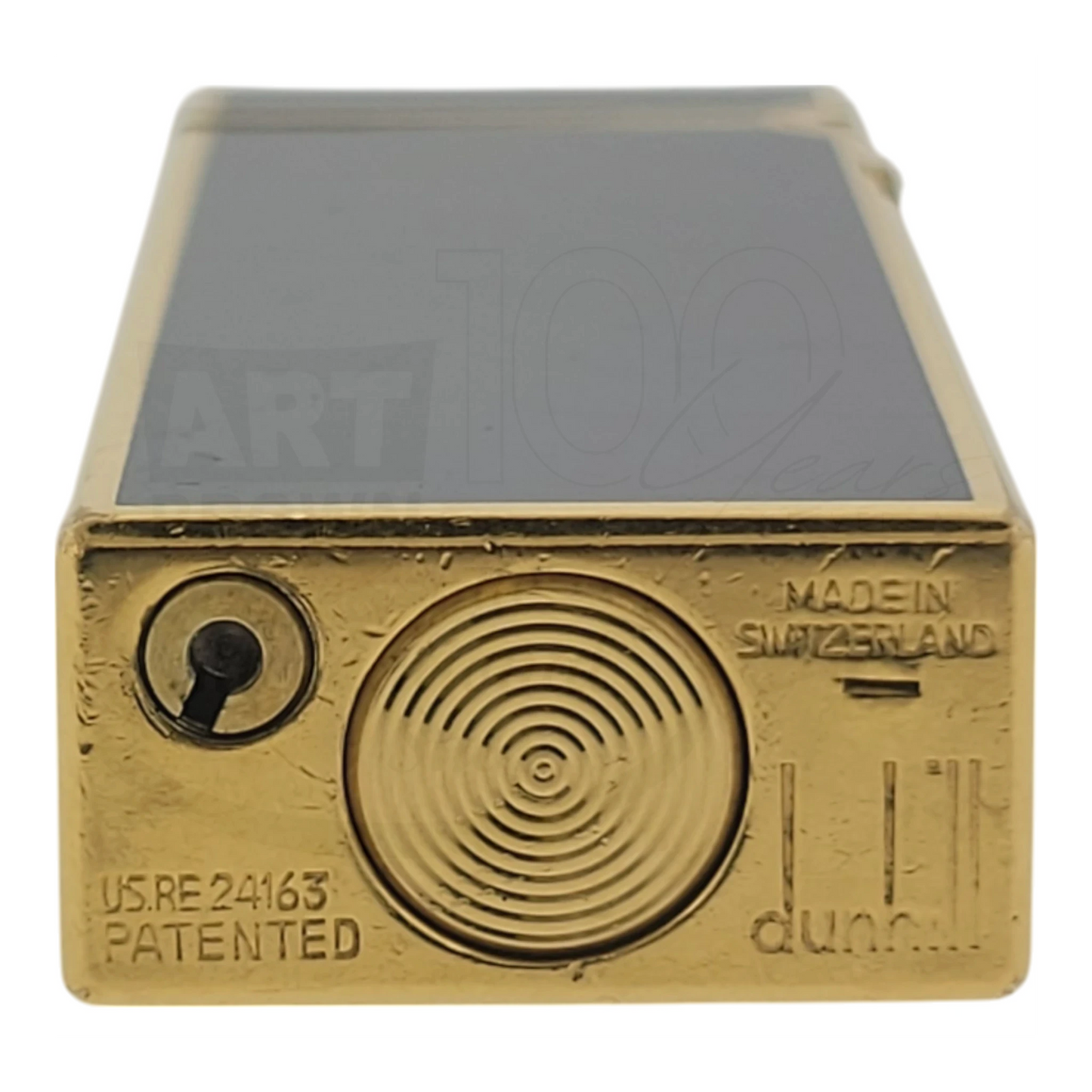 Preowned Vintage Dunhill Blue Lacquer & Gold Rollagas Lighter, Dunhill-25