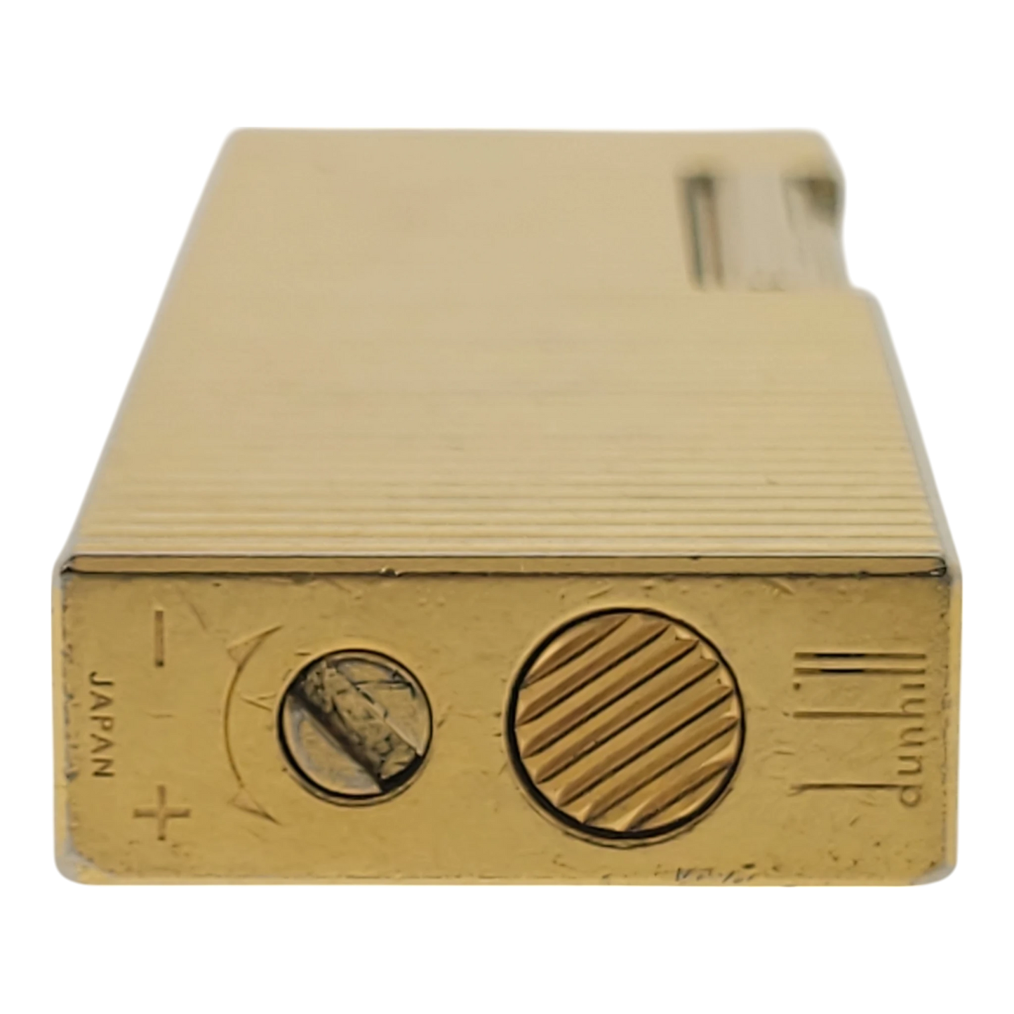 Preowned Dunhill Slim Rollagas Gold Horizontal Lines Lighter, Dunhill-26
