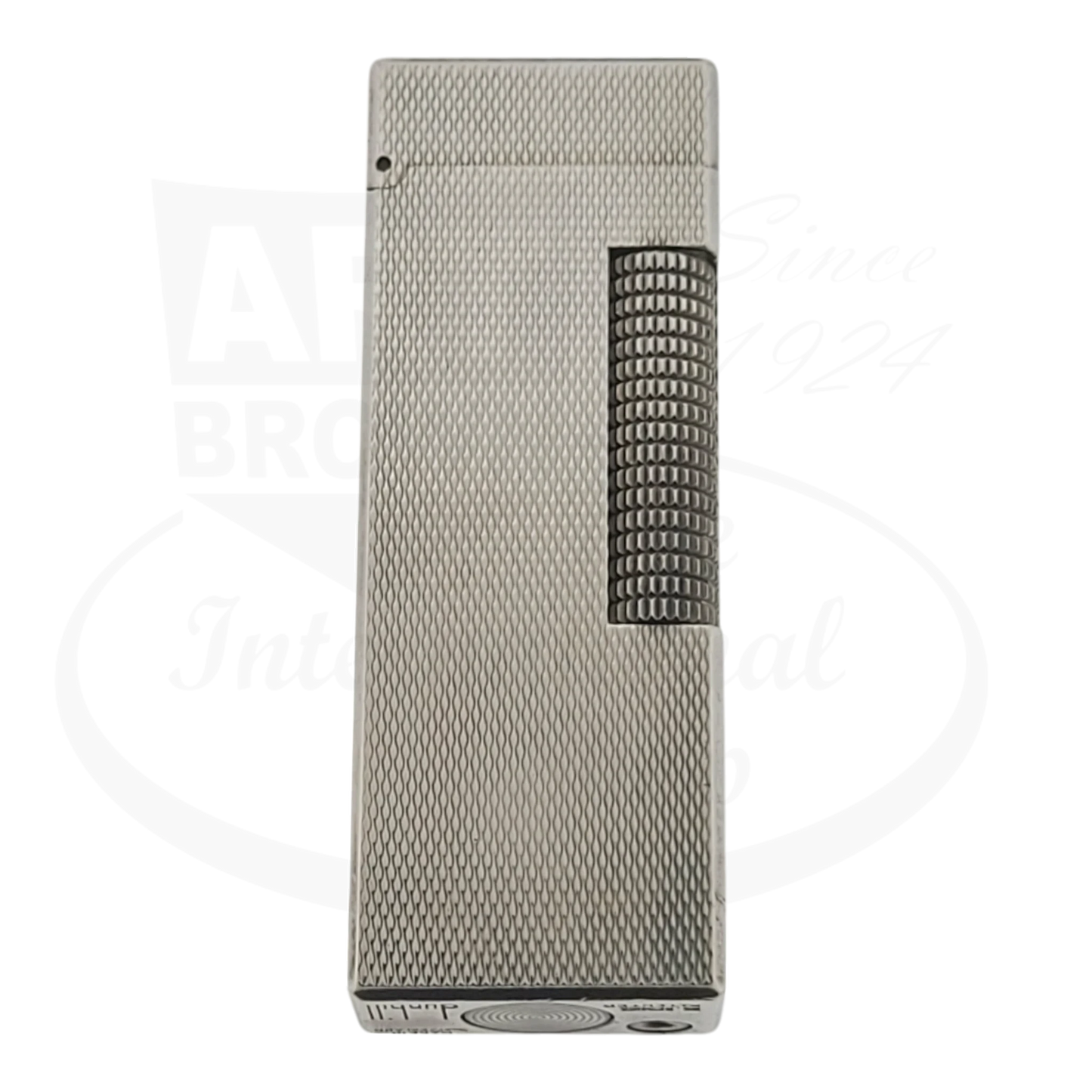 Dunhill Rollagas Silver Barley Grain Dunhill-30 silver-plated brass lighter with textured engraving compact design
