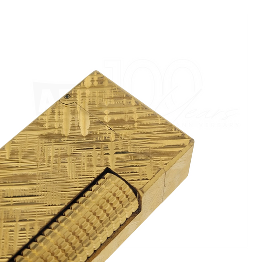 Preowned Dunhill Gold Crosshatch Rollagas Lighter