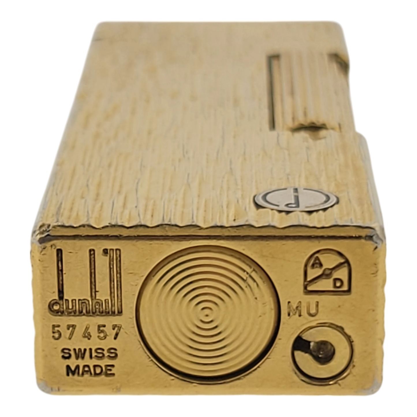 Preowned Dunhill Rollagas Gold Fine Bark Lighter, A148