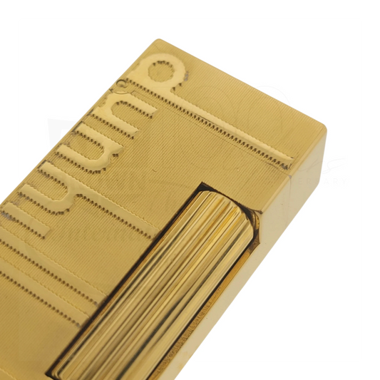 Preowned Dunhill Rollagas Gold Logo Signature Lighter, RL8400
