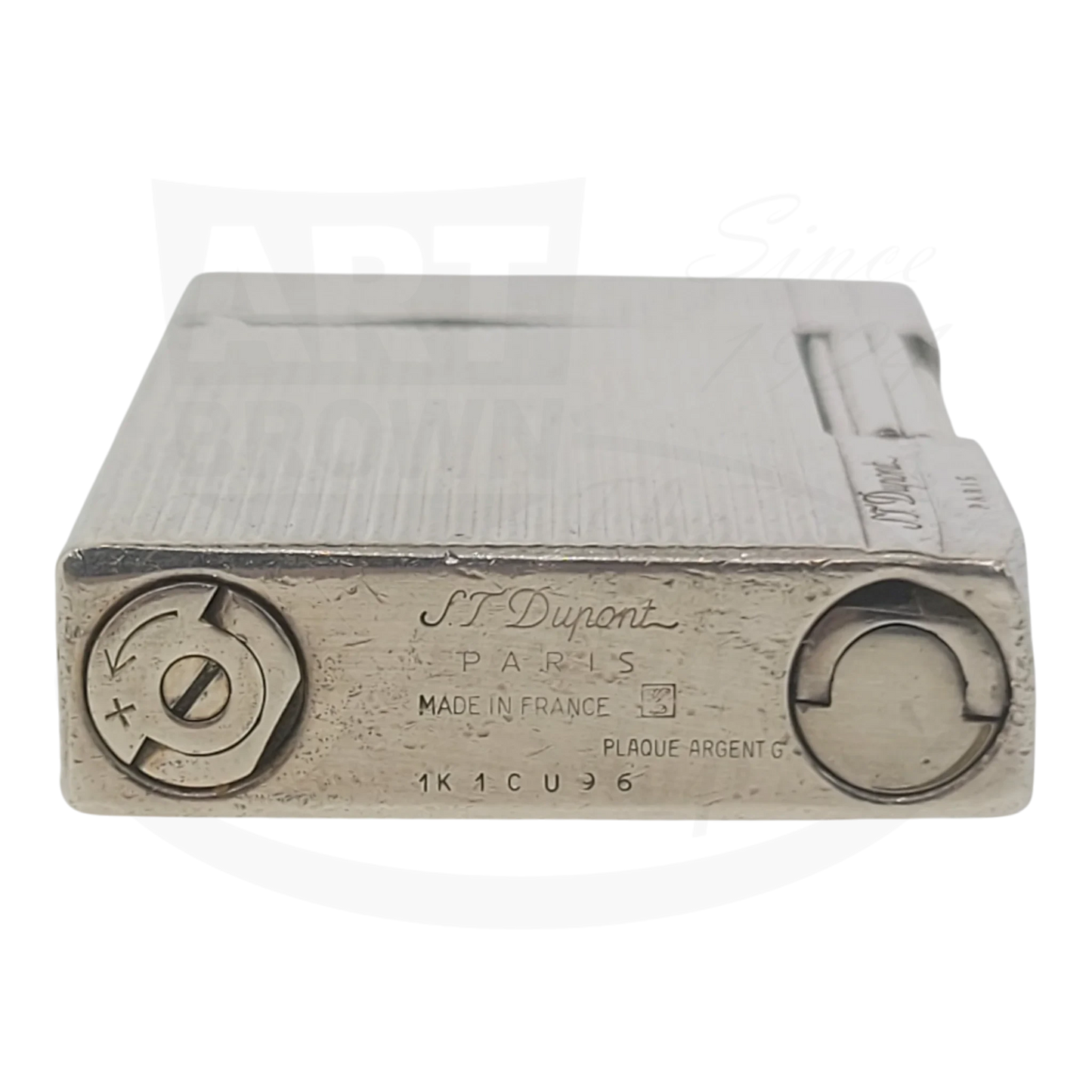 Preowned S.T. Dupont Gatsby Palladium Vertical Lines Lighter