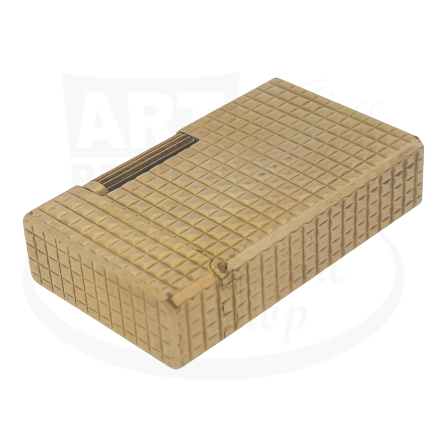 Preowned Vintage S.T. Dupont D57 Gold Diamondhead Lighter