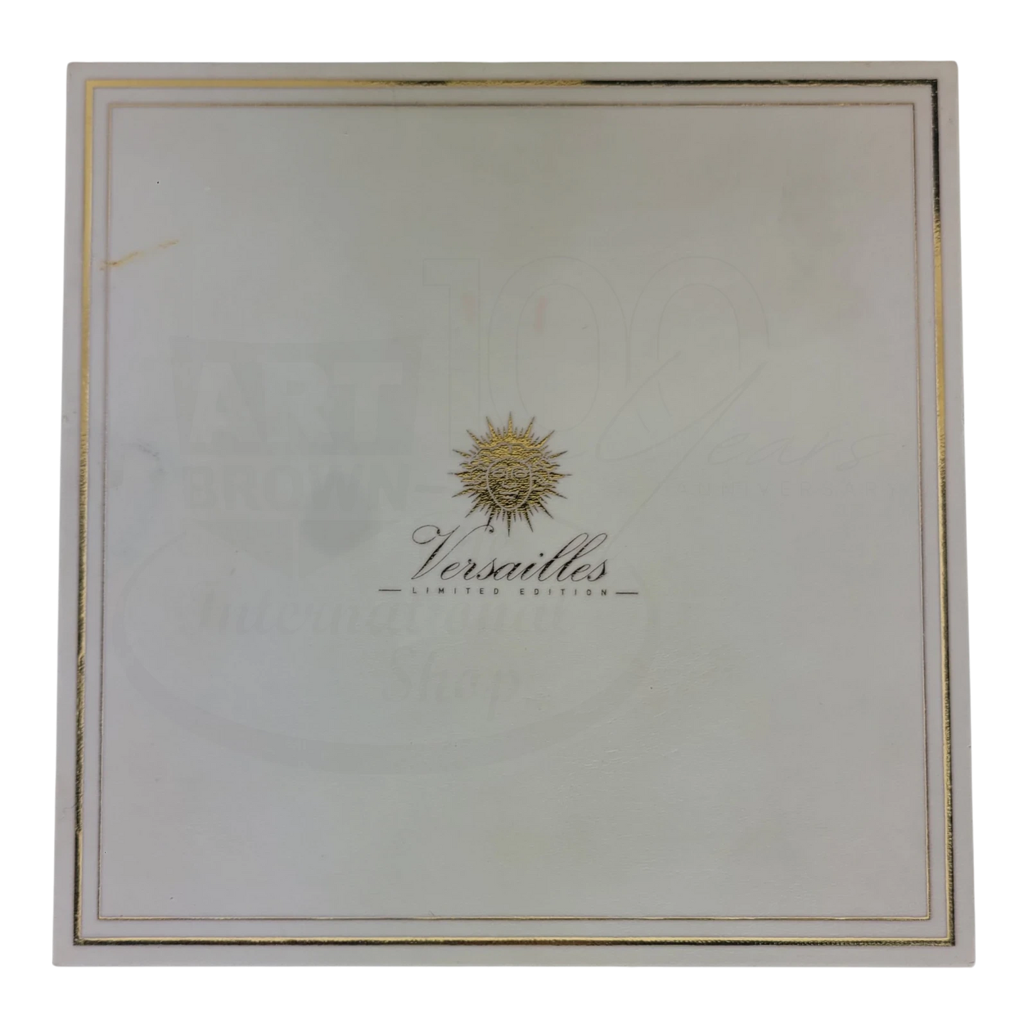 S.T. Dupont Limited Edition Ligne 2 Versailles lighter white lacquer and gold sun emblem luxury gift box cover