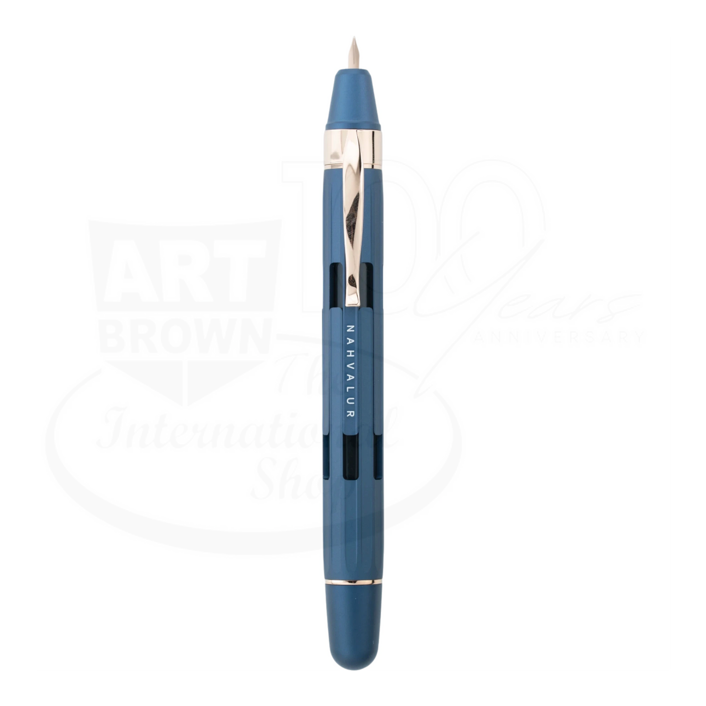 Nahvalur Eclipse Cobalt & Rose Gold Medium Fountain Pen