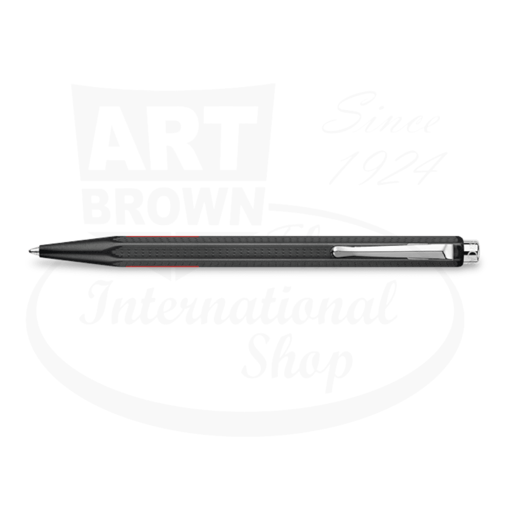 Caran D'Ache Ecridor Racing Set - Black & Red Ballpoint Pen with Leather Case