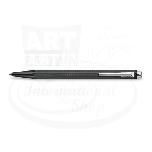Caran D'Ache Ecridor Racing Set - Black & Red Ballpoint Pen with Leather Case
