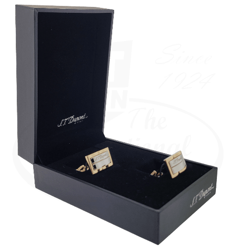 S.T. Dupont Steel Gold Gatsby Cufflinks, 05200N