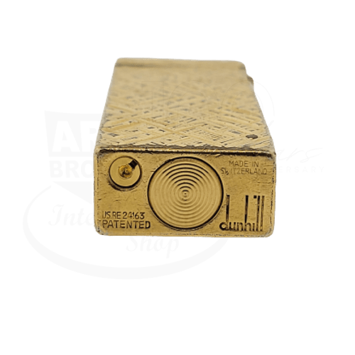 Vintage Dunhill Rollagas Gold Cross Hatch Lighter Display Model