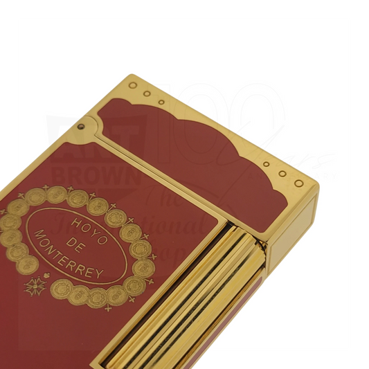 Vintage S.T. Dupont Limited Edition Ligne 2 Habanos Hoyo De Monterrey Lighter Display Model, Dupont-26 gold and burgundy metal lighter