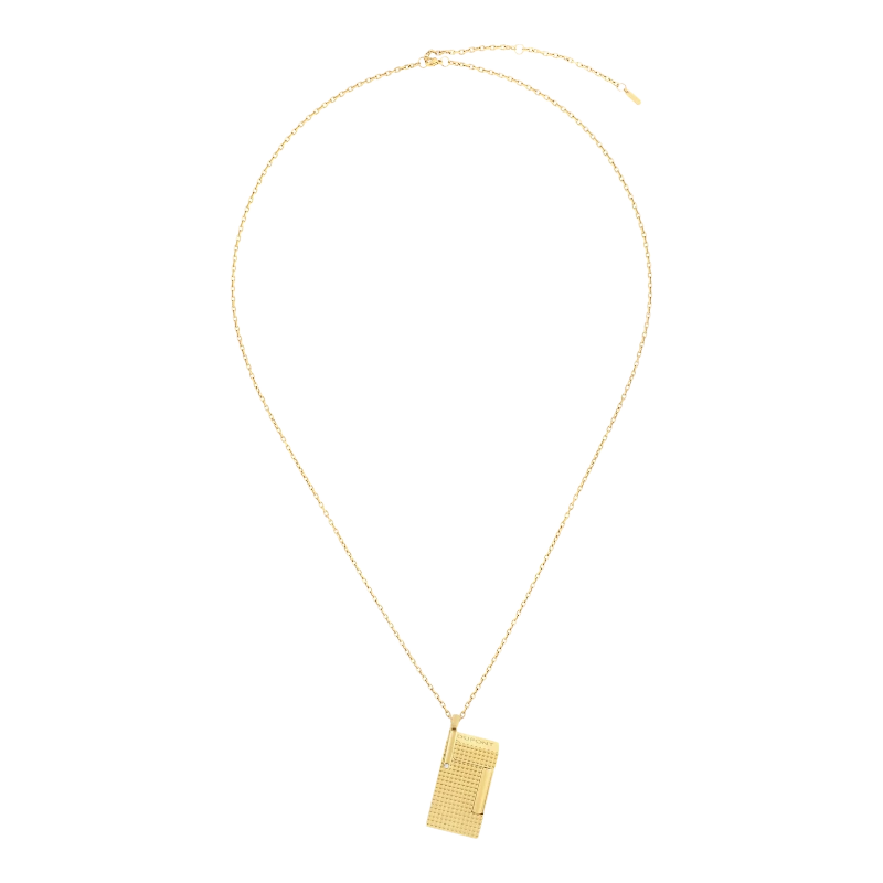 S.T. Dupont Ligne 2 Necklace Diamond Head Gold Lighter, K27067CH