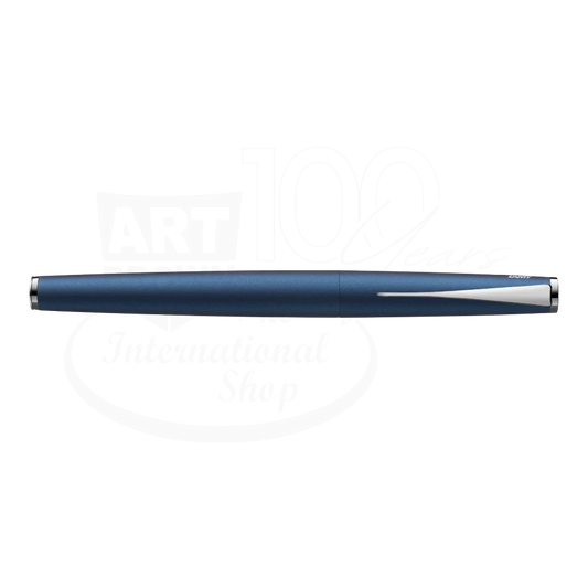 LAMY Studio Imperial Blue Rollerball Pen, L367IB, metal body with matte blue finish and silver clip, slim design