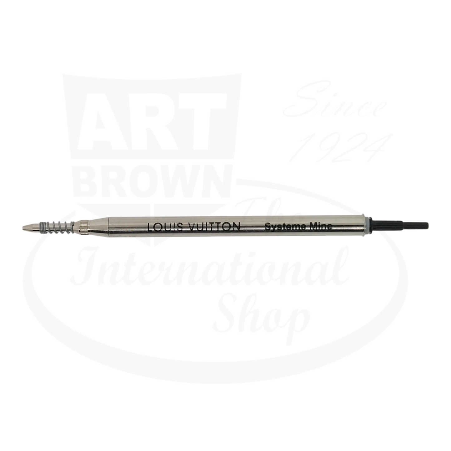 Louis Vuitton mechanical pencil mechanism containing 12 leads, with Louis Vuitton branding.