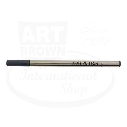 Louis Vuitton rollerball refill in black, with capped.