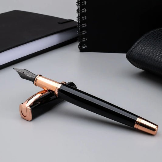 Monteverde Impressa Black with Rose Gold Finish Fountain Pen, MV29863