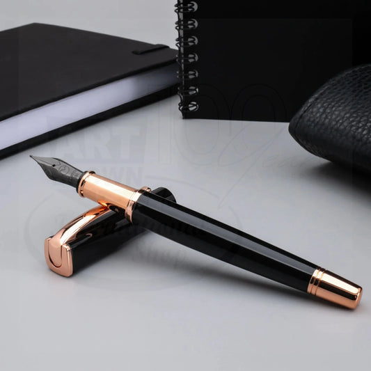 Monteverde Impressa Black with Rose Gold Finish Fountain Pen, MV29863