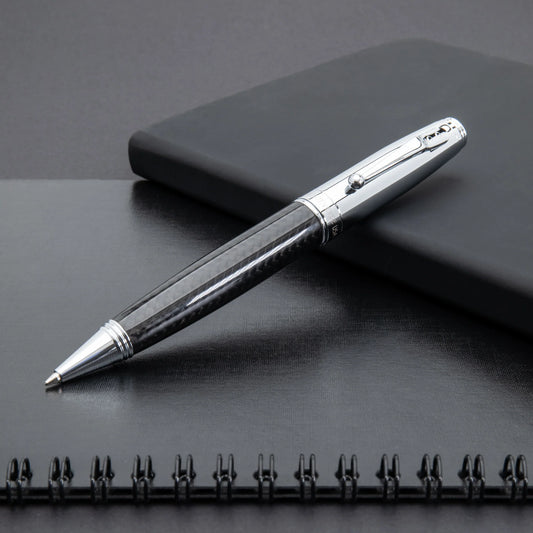 Monteverde Invincia Black & Chrome Ballpoint Pen, MV40063