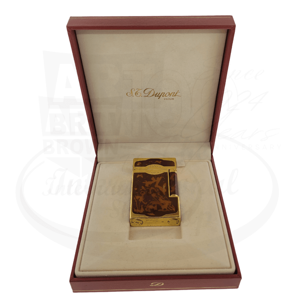 Refurbished S.T. Dupont Maduro, Tortoiseshell Lacquer and Gold, 016881
