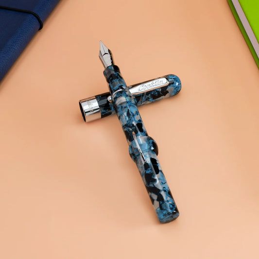 Conklin Mark Twain Crescent Filler Fountain Pen Blue Array, CK76243