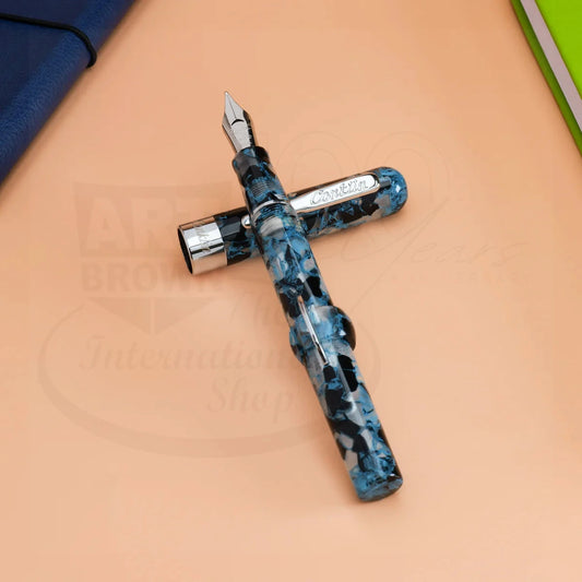 Conklin Mark Twain Crescent Filler Fountain Pen Blue Array, CK76243