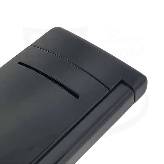 Corner of S.T. Dupont MiniJet Torch Lighter in all black