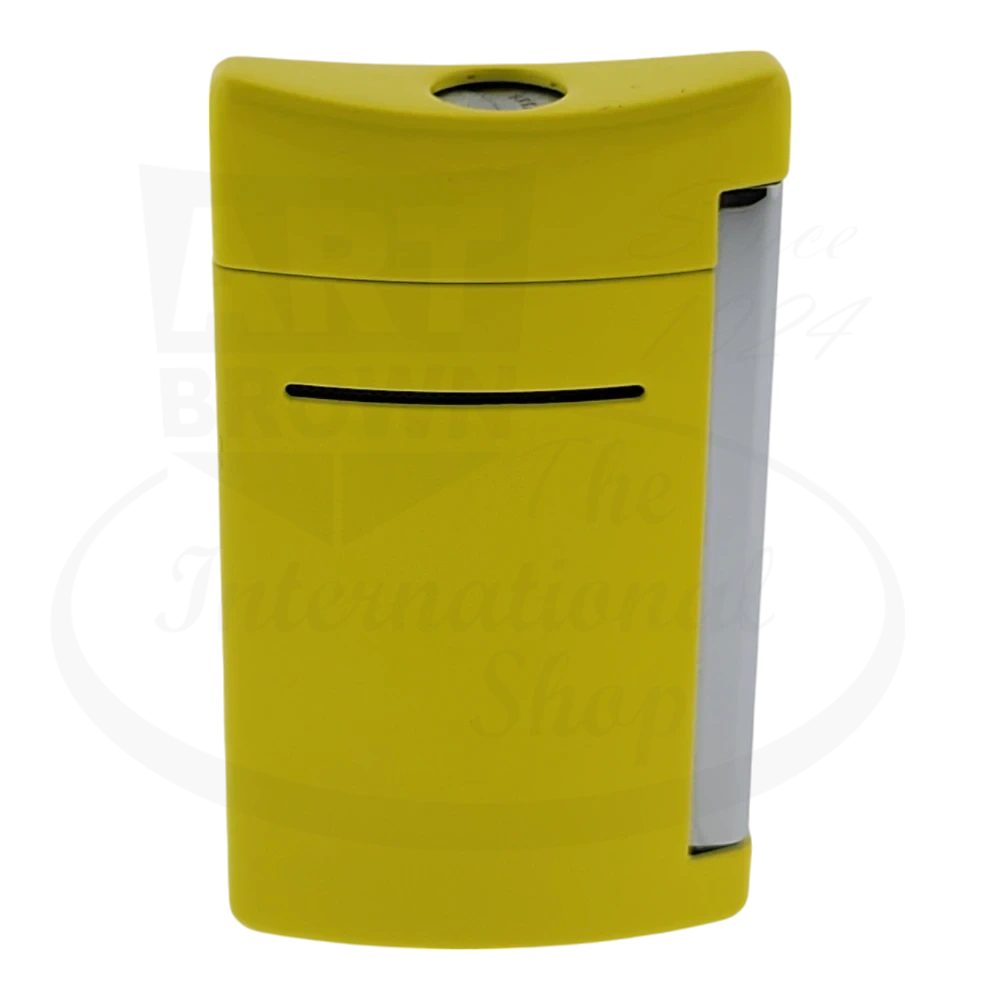 Front of S.T. Dupont Minijjet luxury torch lighter in yellow
