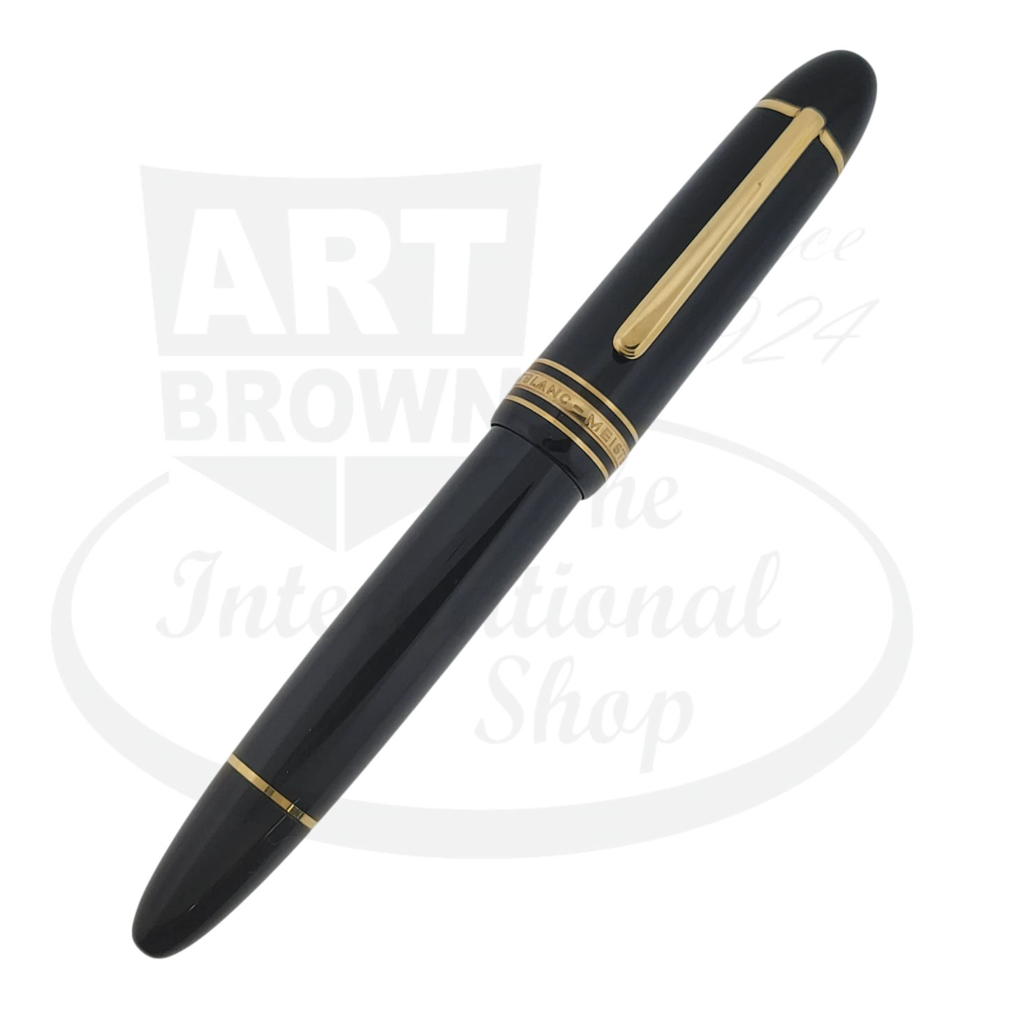 Montblanc Meisterstuck 149 MB132113 black resin fountain pen with gold-plated trim and 18K medium nib