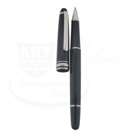 Preowned Montblanc Meisterstuck Pix Black & Platinum Rollerball Pen