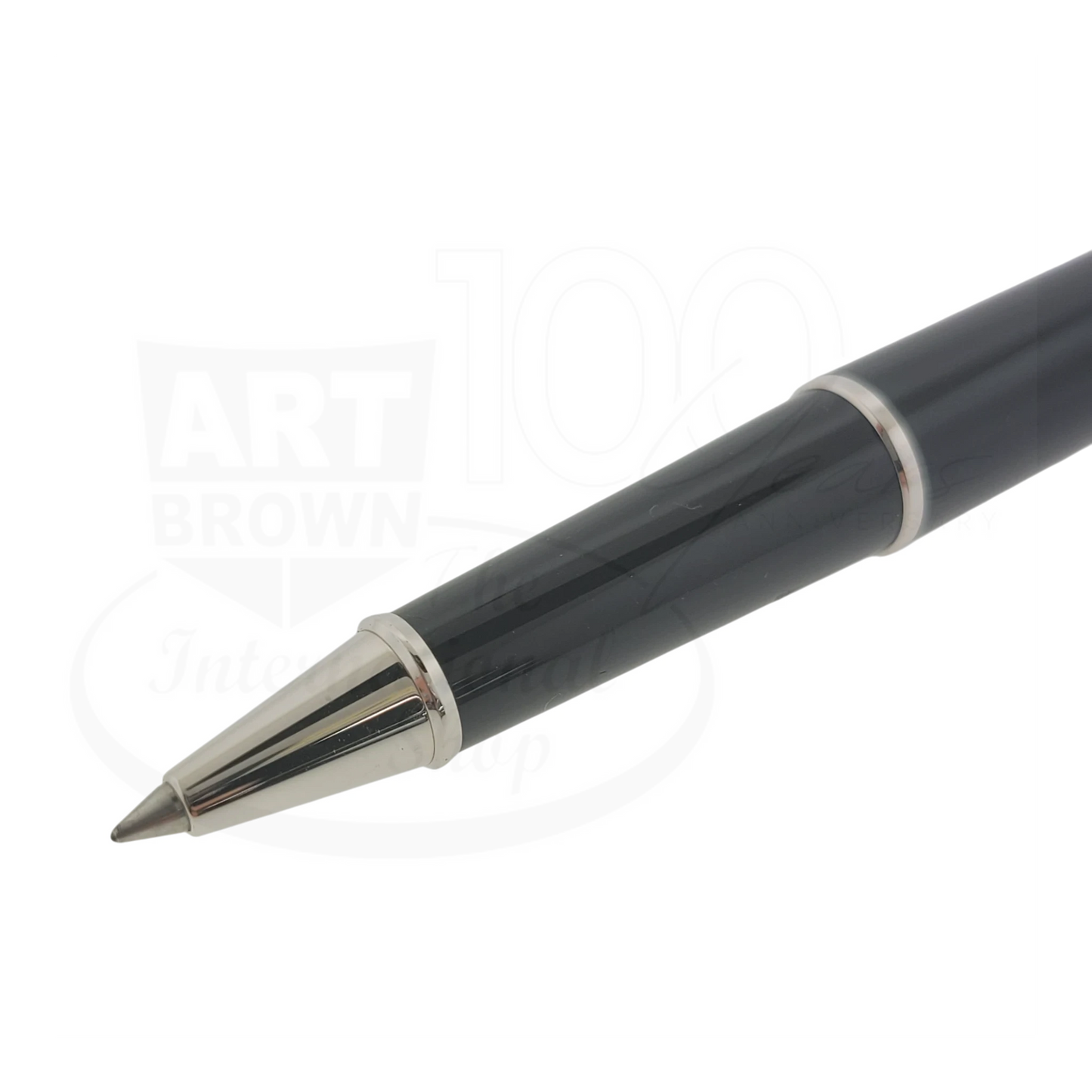 Preowned Montblanc Meisterstuck Pix Black & Platinum Rollerball Pen