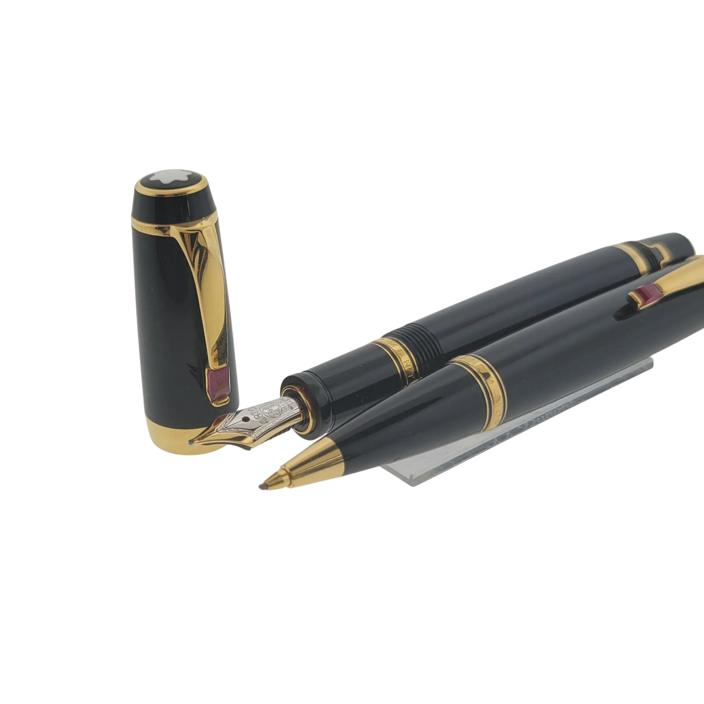 Preowned Montblanc Boheme Ruby Fountain Pen & Mechanical Pencil Set