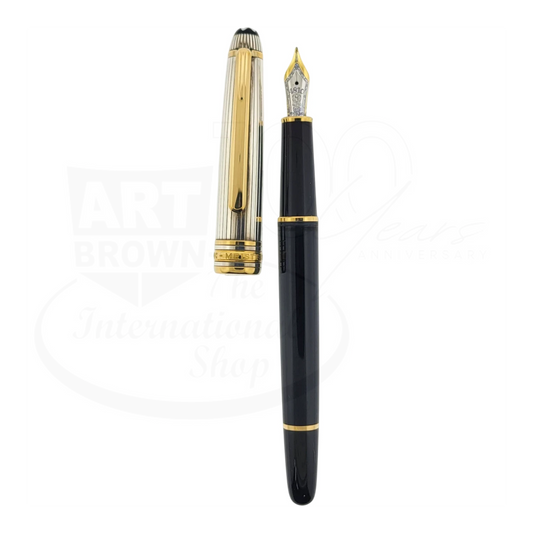 Preowned Montblanc Meisterstück Solitaire Doué Sterling Silver & Gold-Plated Fountain Pen