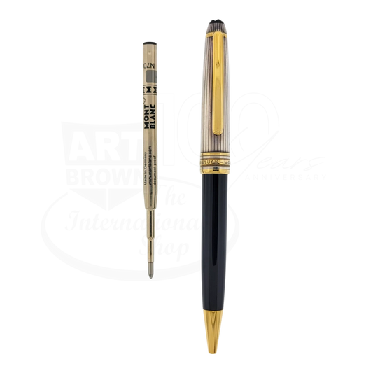 Preowned Montblanc Meisterstück Solitaire Doué Sterling Silver & Gold-Plated Ballpoint Pen