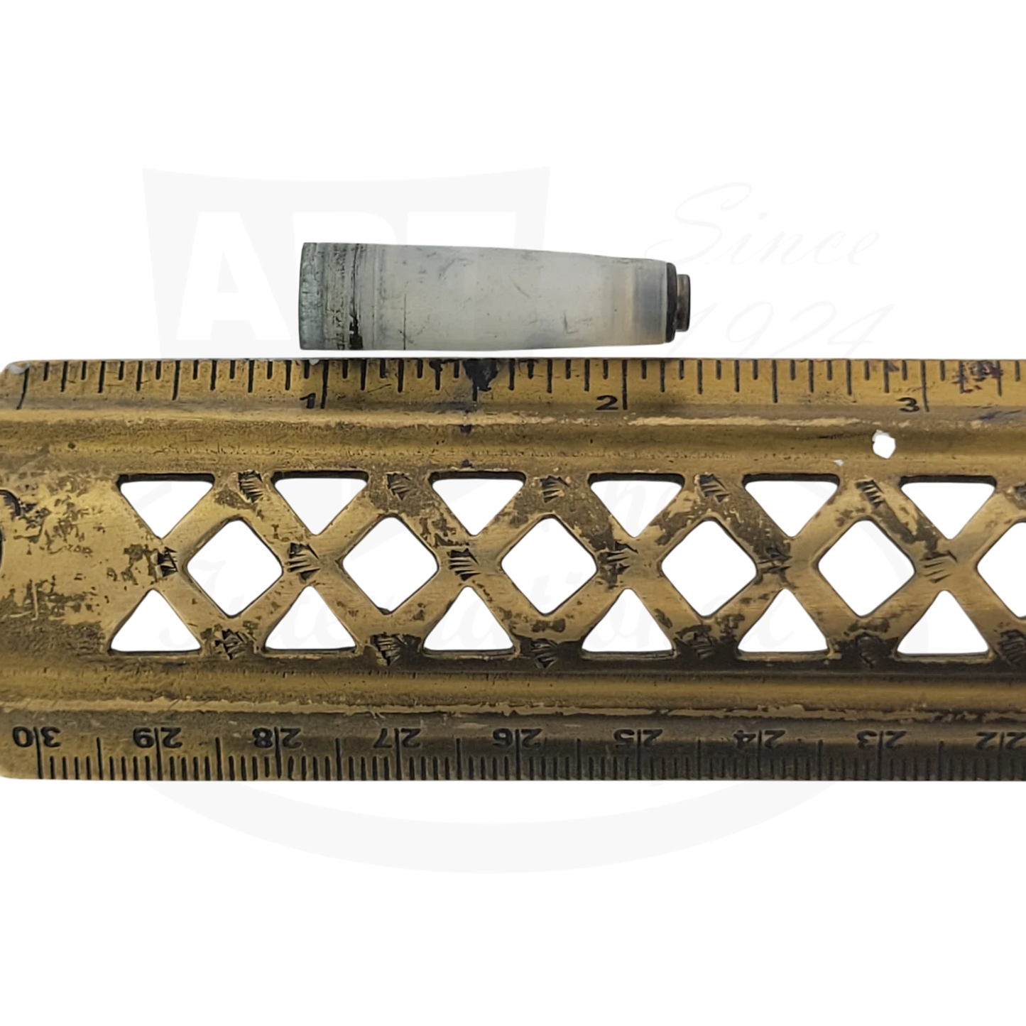 Cap sleeve for Montblanc classic fountain pen, with ruler for size reference.