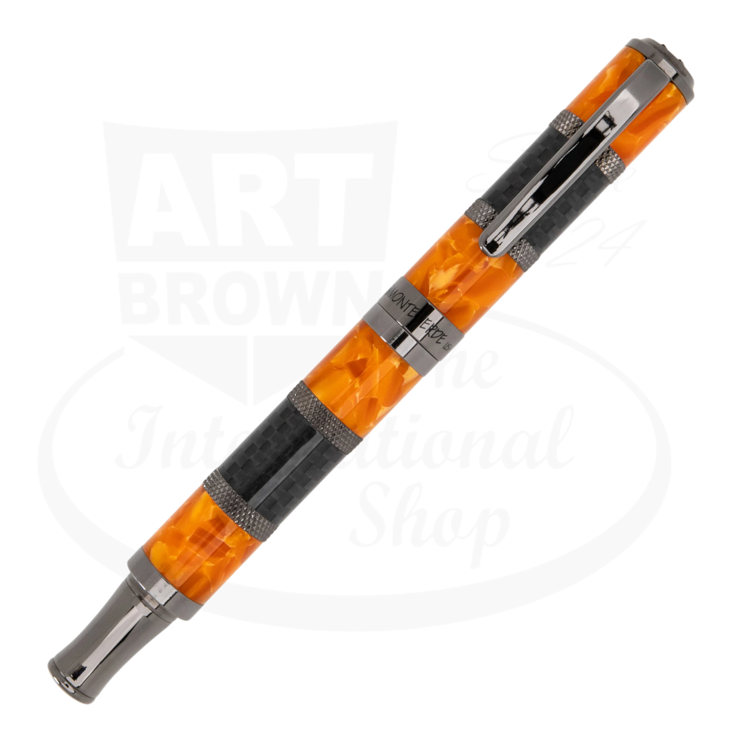 Monteverde Regatta Sport Orange & Carbon Fiber Rollerball Pen, MV45308
