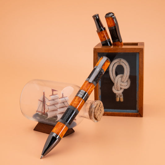 Monteverde Regatta Sport Orange & Carbon Fiber Ballpoint Pen, MV45307