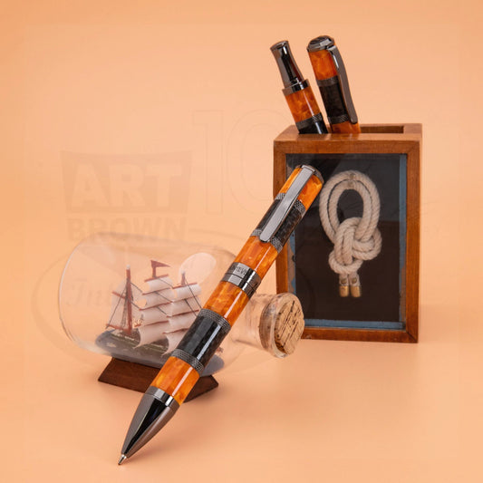 Monteverde Regatta Sport Orange & Carbon Fiber Ballpoint Pen, MV45307