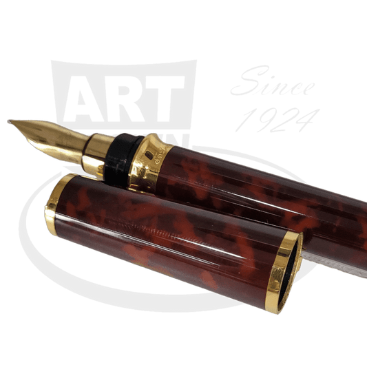 S.T. Dupont Montparnasse XL Dark Tortoiseshell Lacquer Medium Fountain Pen