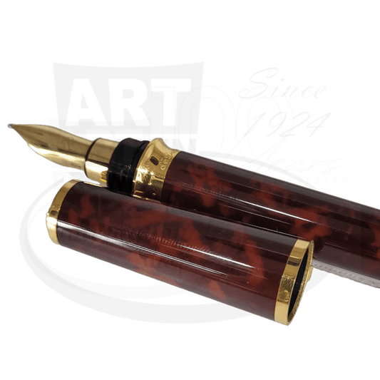 S.T. Dupont Montparnasse XL Dark Tortoiseshell Lacquer Medium Fountain Pen