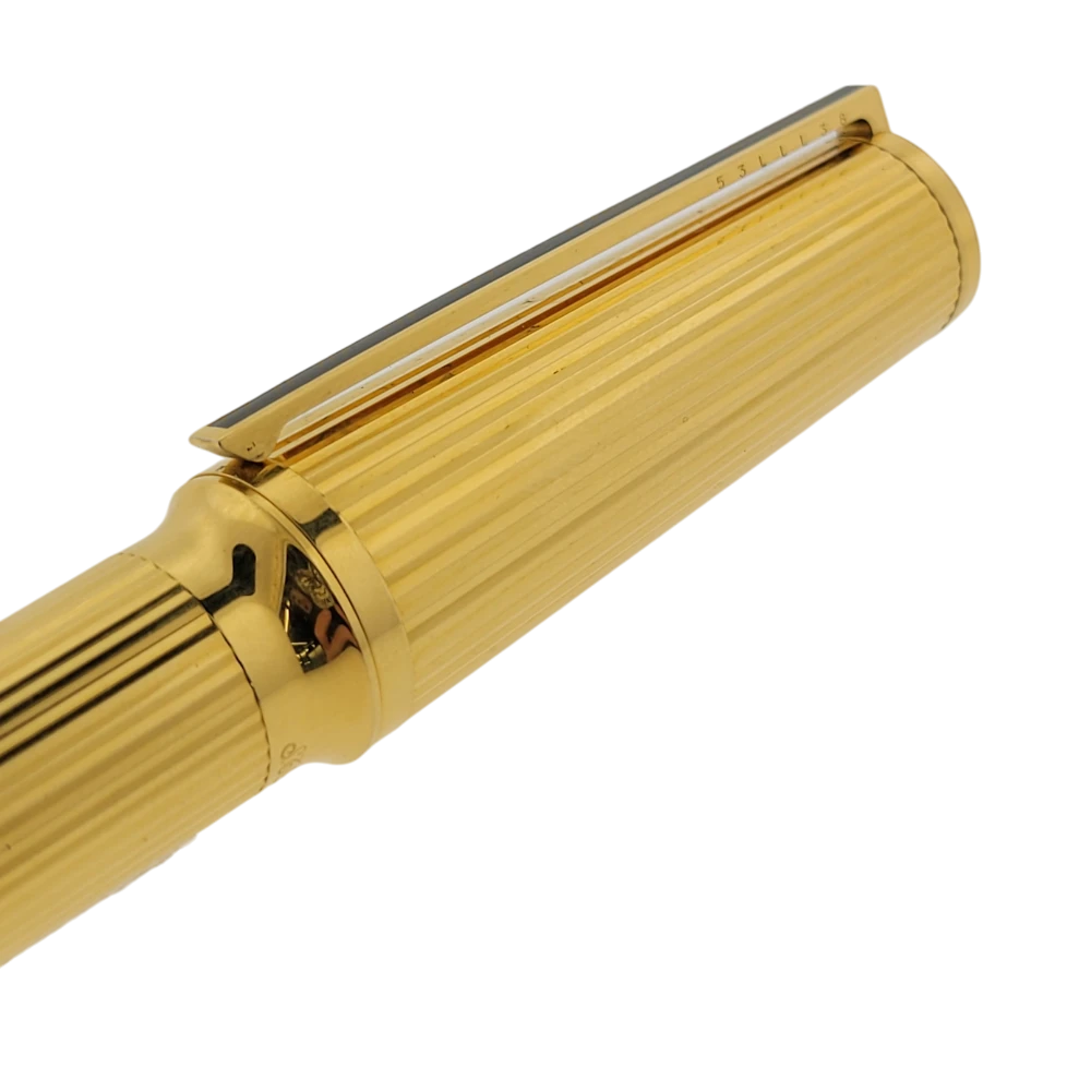 S.T. Dupont Vintage Montparnasse Gold Vertical Lines Grand Fountain Pen