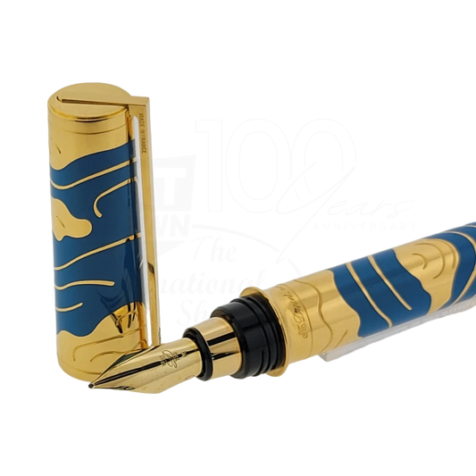 S.T. Dupont Limited Edition Montparnasse Les Elements Air Gold Fountain Pen